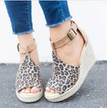 Women's Straw Wedge Sandals | Summer Espadrille Sandals