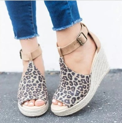 Women's Straw Wedge Sandals | Summer Espadrille Sandals