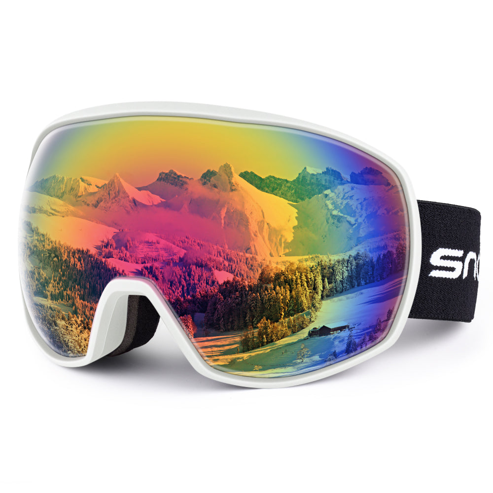 Double Lens Anti-Fog Ski Goggles | UV400 Protection Ski & Snowboard Goggles OTG