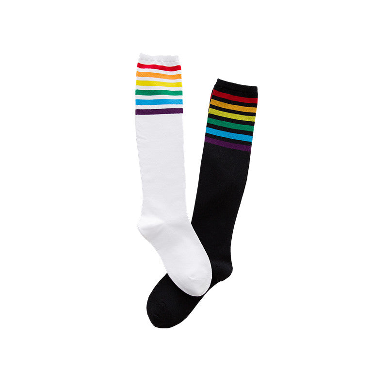 Women's Striped Knee-High Socks | Sporty Over-the-Knee Socks