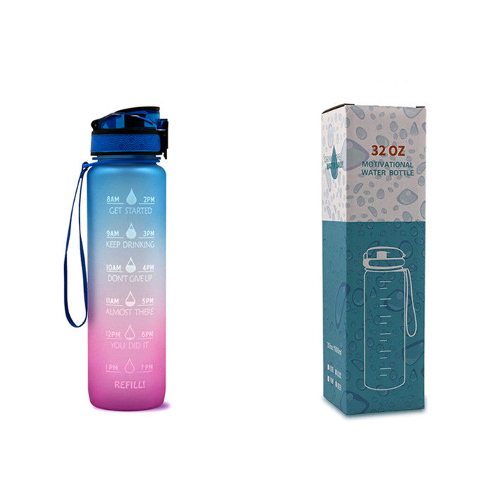 1L Tritan Trinkflasche mit Zeitmarkierung – Motivationsflasche