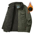 Men's Vintage Lined Winter Jacket – Lambswool Casual Jacket