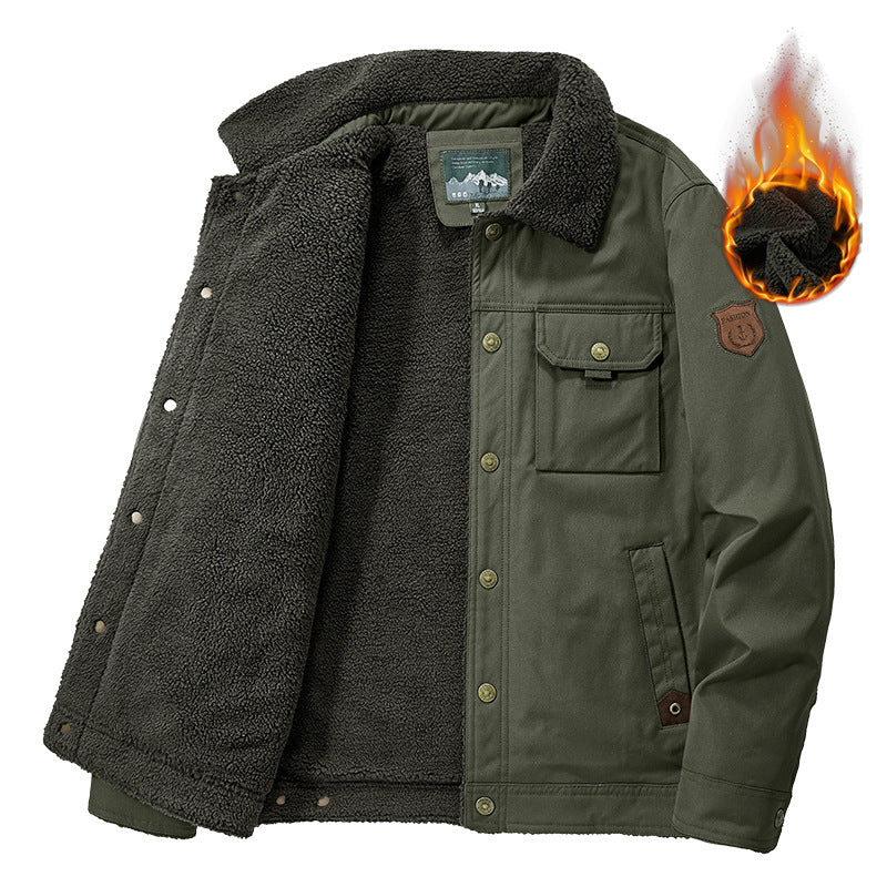 Men's Vintage Lined Winter Jacket – Lambswool Casual Jacket