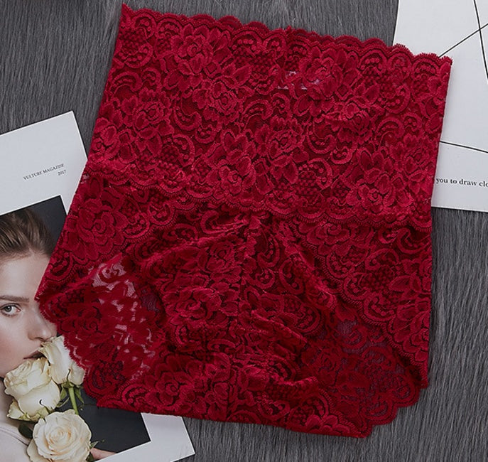 Women's High-Waist Lace Briefs | Seamless Comfort Underwear