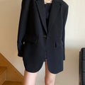 Damen Blazer Schwarz – Lockerer Schnitt & Figurformend Elegant