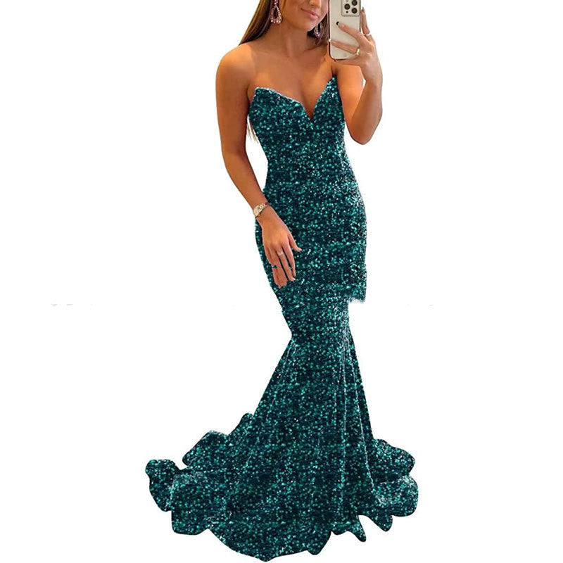 Sexy Sequin Evening Dress – Elegant Long Gown for Prom & Gala