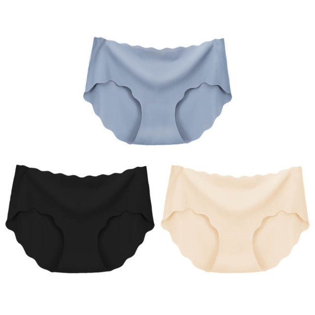 3-Pack Women's Seamless Briefs | Silky Look Sexy Underwear