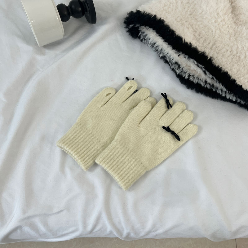 Damen Fingerlose Handschuhe mit Emoji Design – Korean Style