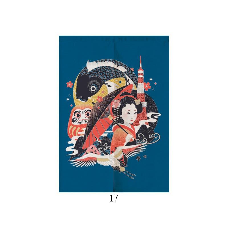 Japanese Noren Curtain | Ukiyo-e Modern Entrance Decor