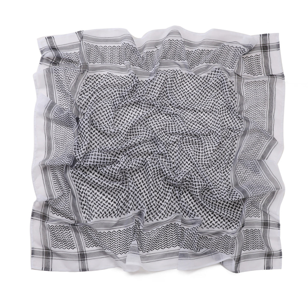 Men's Scarf Jacquard Wave Pattern Large Square Elegant