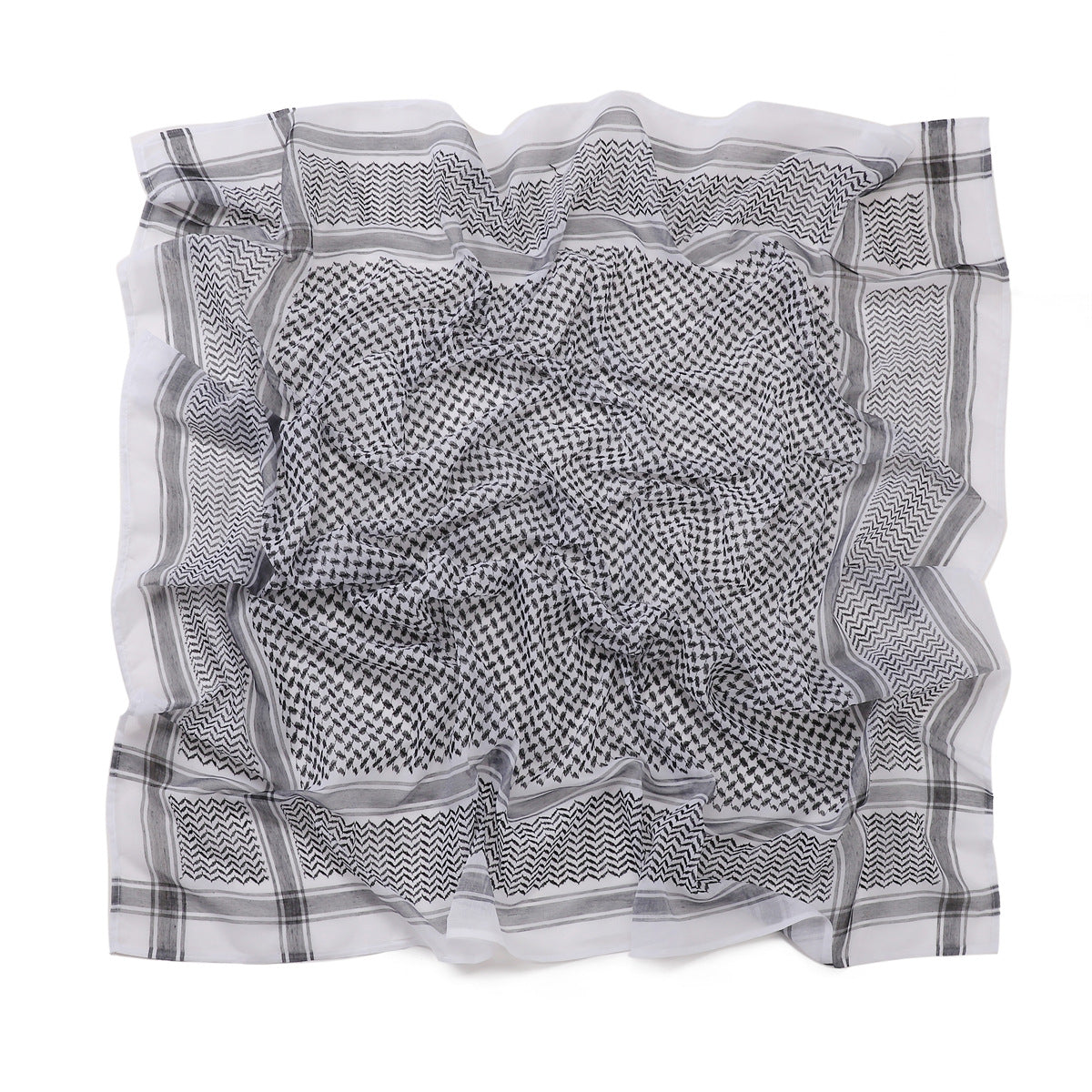 Men's Scarf Jacquard Wave Pattern Large Square Elegant
