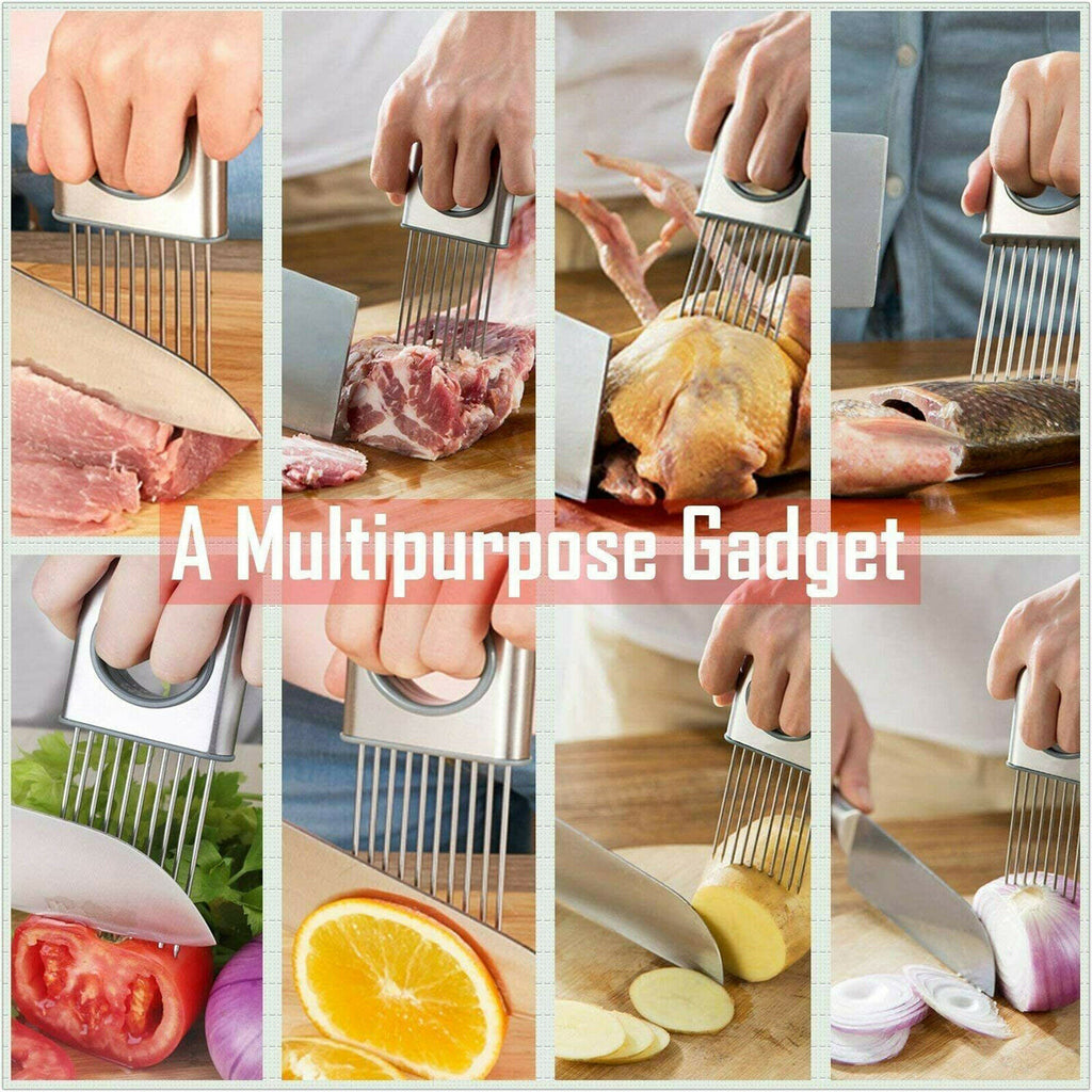 Onion Holder Stainless Steel | Vegetable Slicer Tomato Slicer Kitchen