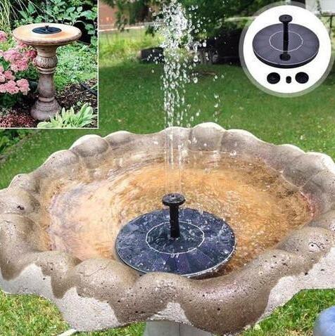 Solar Schwimmbrunnen für Garten – Mini Wasserfontäne mit LED Effekt