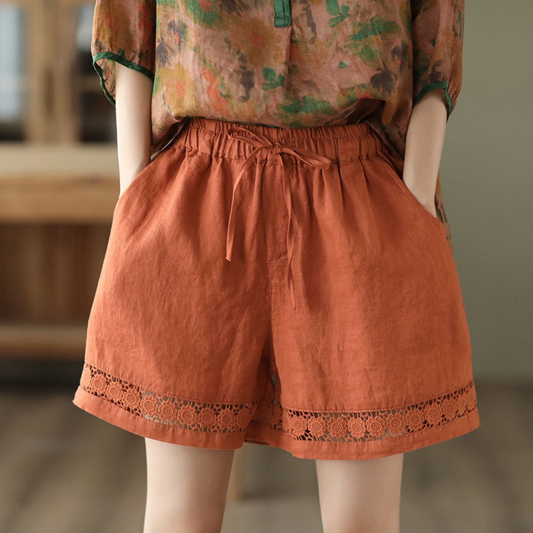 Women's Linen Trousers with Elastic Waistband – Airy & Stylish