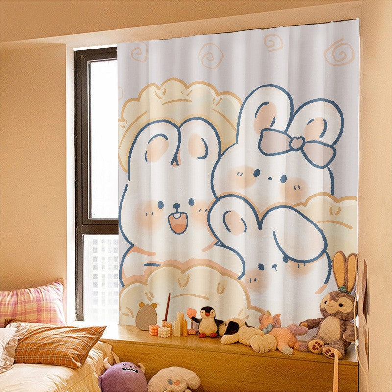 Children's Curtain Velcro Cartoon | Cabinet Curtain without Drilling