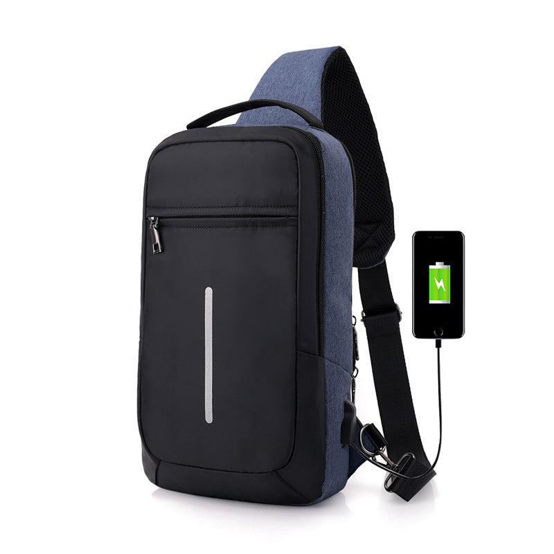 Anti-Theft Chest Bag with USB Charging Port | Secure & Modern Crossbody Sling Bag