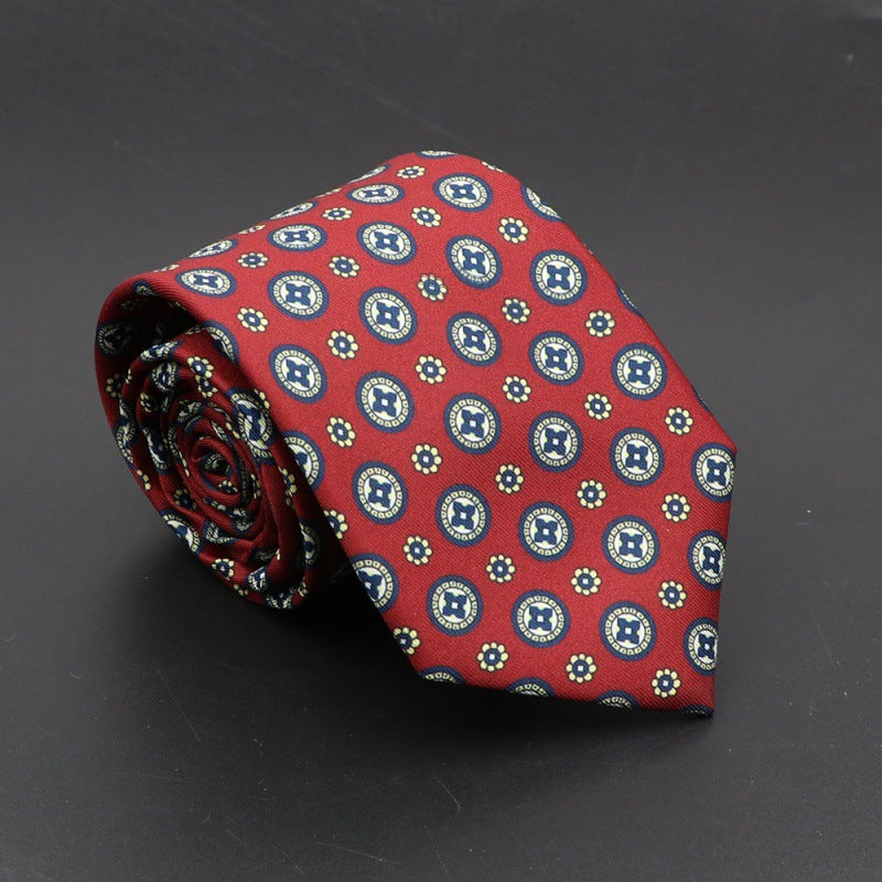 Men's Silk Tie Bohemian 7.5 cm Soft Elegant Modern