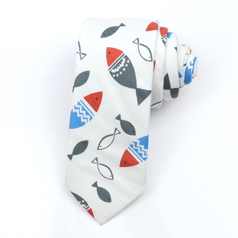 Slim Tie Men's Cotton Korean Slim Modern Elegant