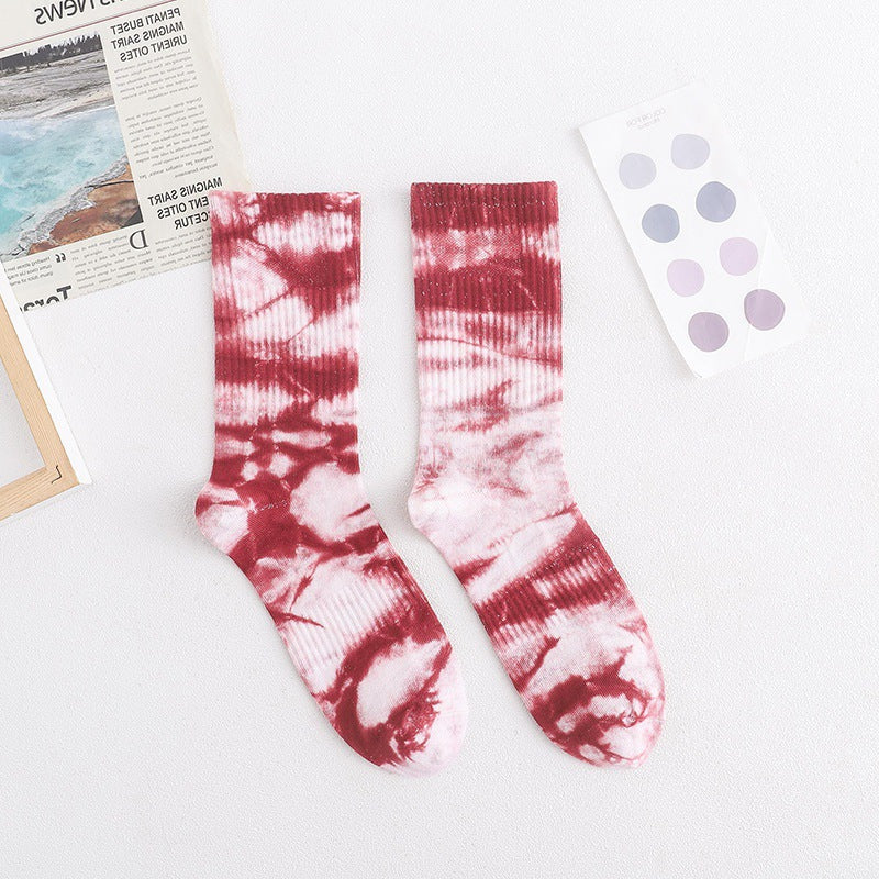 Unisex Tie Dye Trend Socken – Bunte Streetstyle Komfortsocken