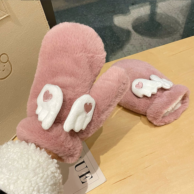 Damen Flügel Handschuhe Korean Style – Süß Warm Herbst Winter