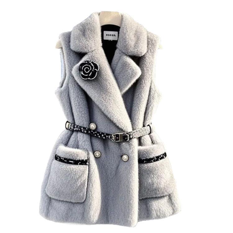 Damen Vest Kleid Grau – French Style, Tailliert & Elegant