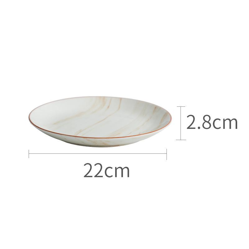 Keramik Schalen Teller Marmor | Elegantes Geschirr Set modern
