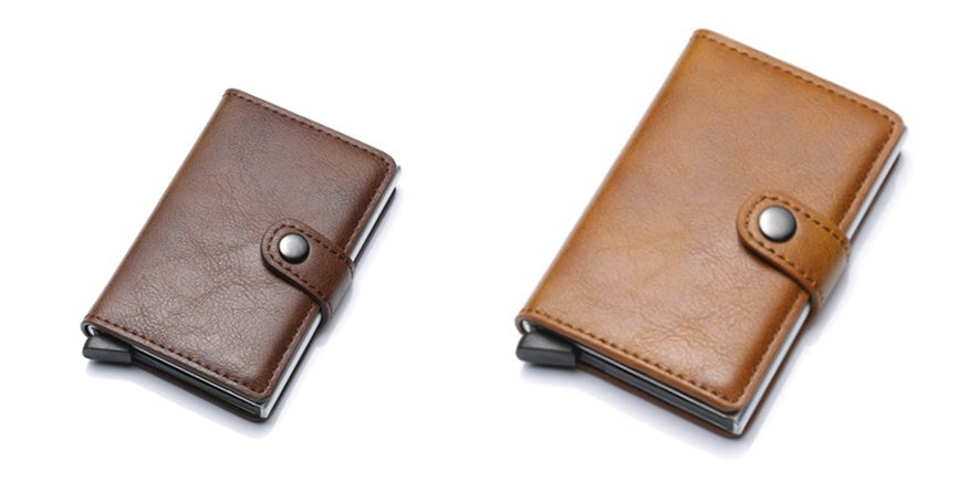RFID Men's Wallet | Aluminum | Anti-theft Leather Wallet