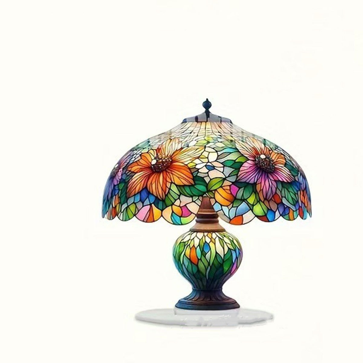 Acrylic Flower Lampshade Elegant Glass-Look Decorative Light