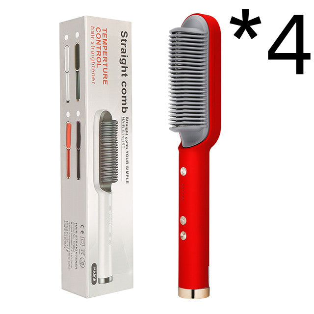 2-in-1 Glättungsbürste & Lockenstab – Ionen Haarstyler Elektrisch