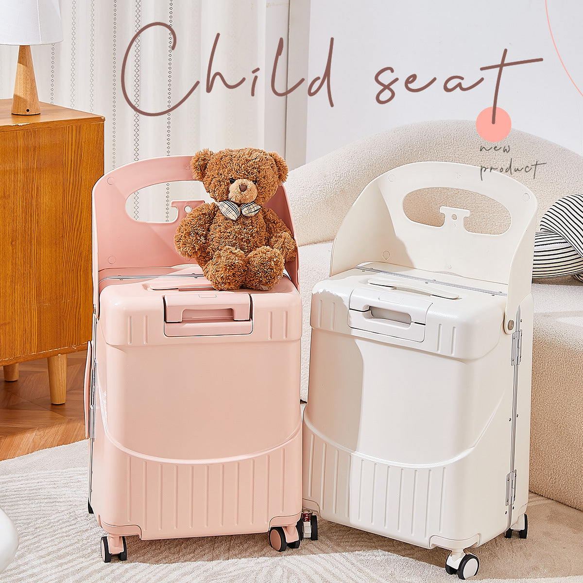 BAOMA Kids' Suitcase with Ride-On Feature | Parent-Child Travel Suitcase