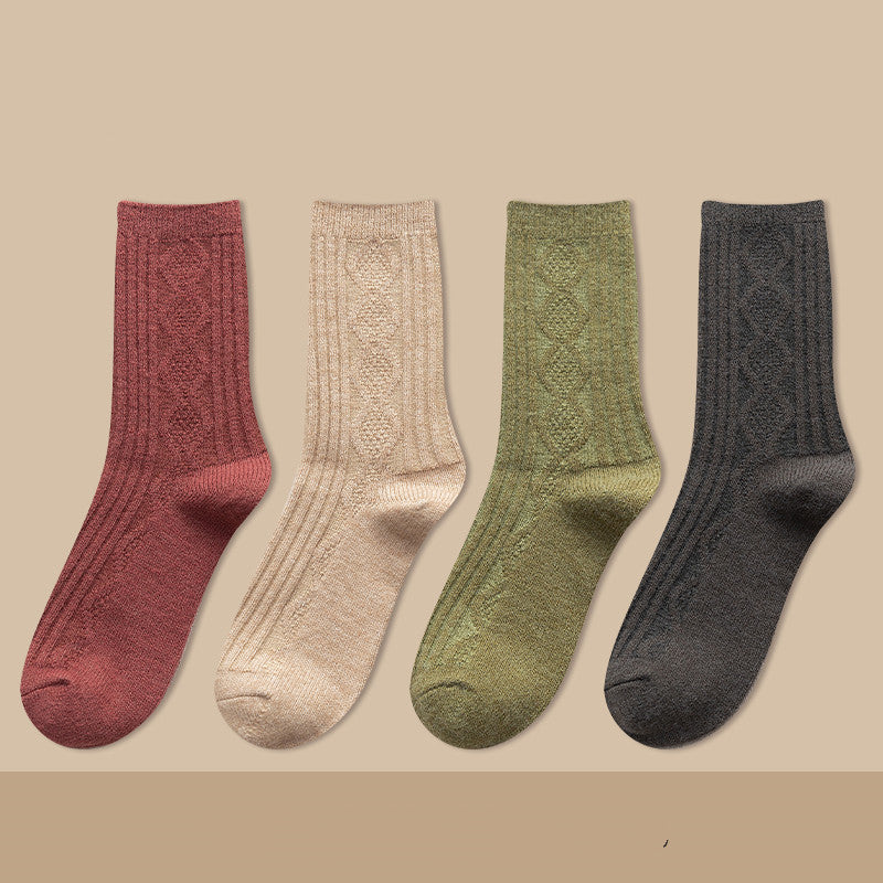 Damen Kaschmir Kniestrümpfe Warm – Dicke Kuschel Langsocken
