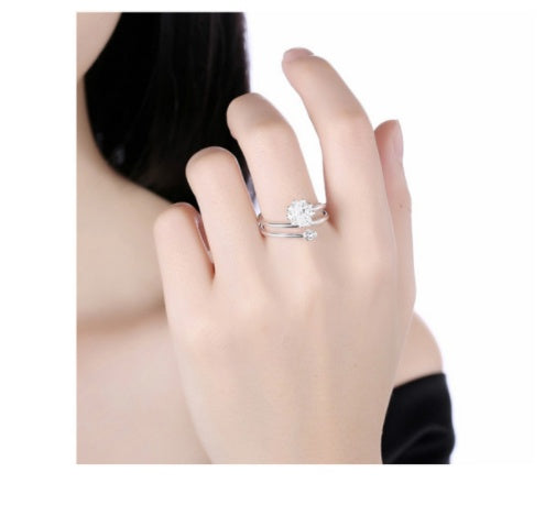 Lotusring, Silberring, Damenring, Japan und Südkorea