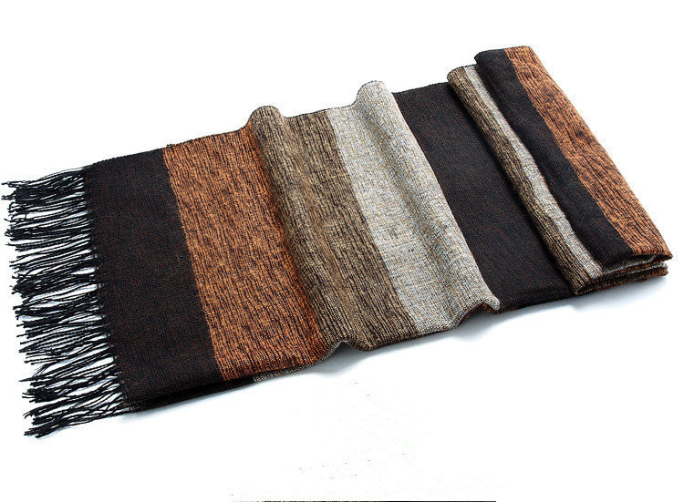 Men's Scarf cashmere-feel soft elegant stitching modern