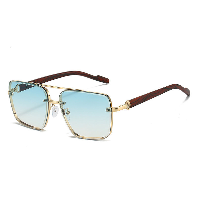 Herren Sonnenbrille Doppelsteg | Holzoptik | Moderne Brille