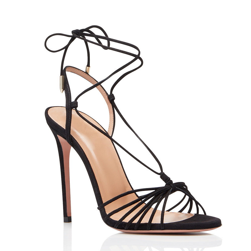 Damen Riemchensandalen Elegant | Fashion Stiletto High Heels