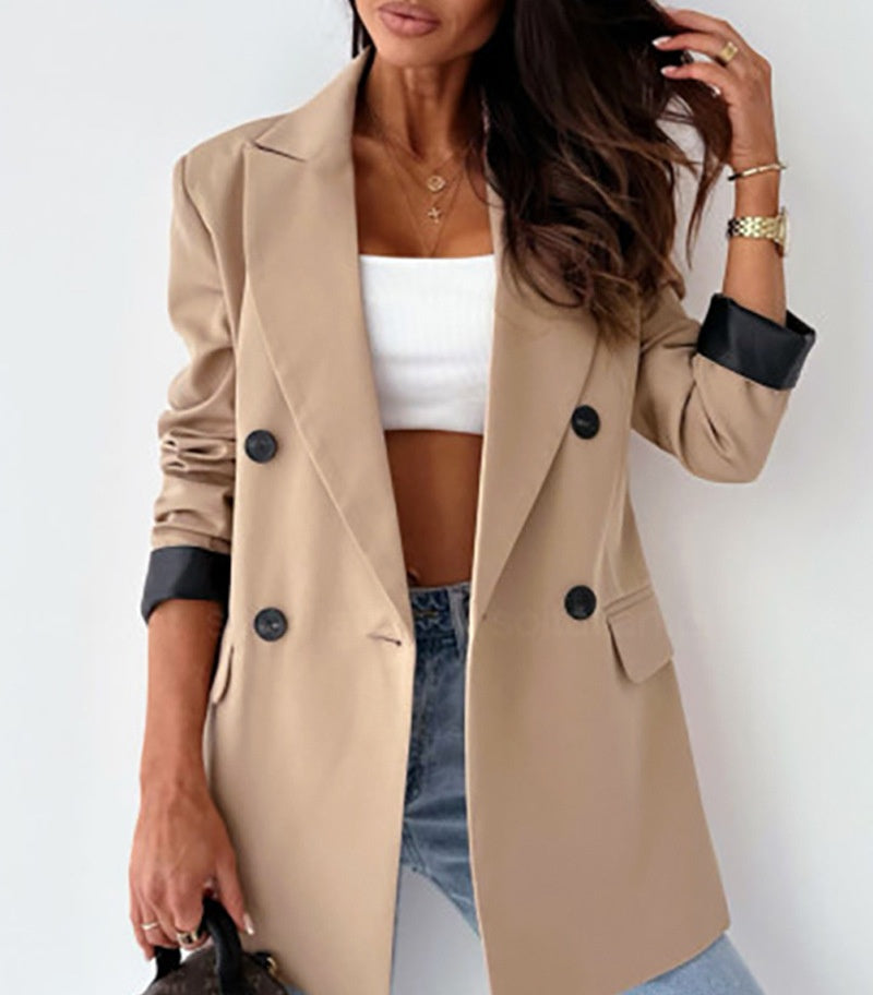Damen Blazer Beige – Lockerer Schnitt, Casual & Zeitlos Elegant