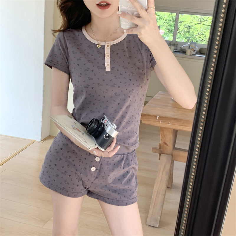 Korean Women's Pajama Set | Cute Summer Pajamas