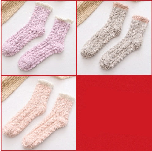 Damen Thermo Kuschelsocken – Flauschige Winter Wärmesocken