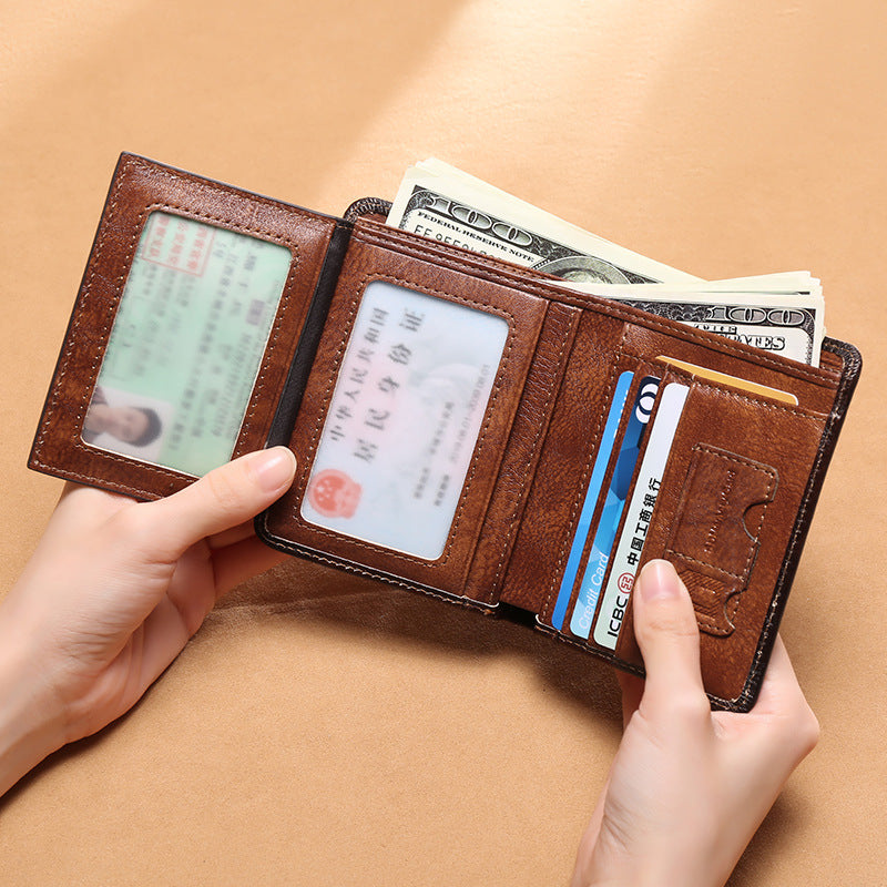 Men's Leather Wallet | Short | Multifunctional Wallet