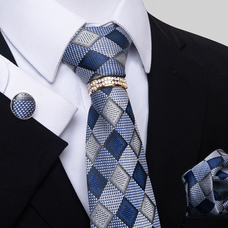 Men's Tie colorful striped floral modern elegant statement