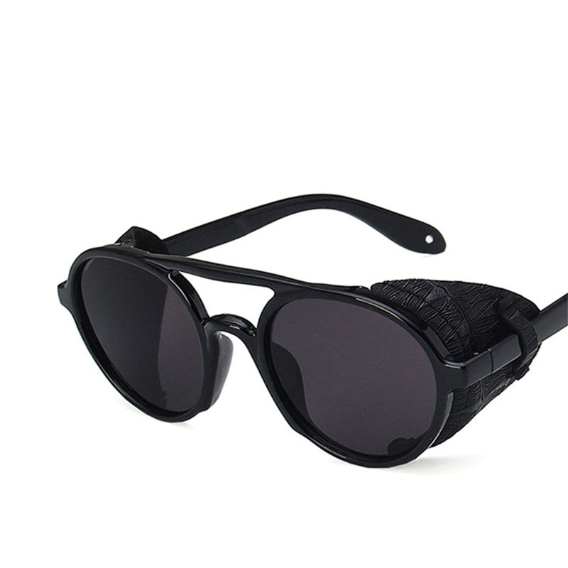 Steampunk Sonnenbrille groß | Winddicht | Oversize Retro Brille