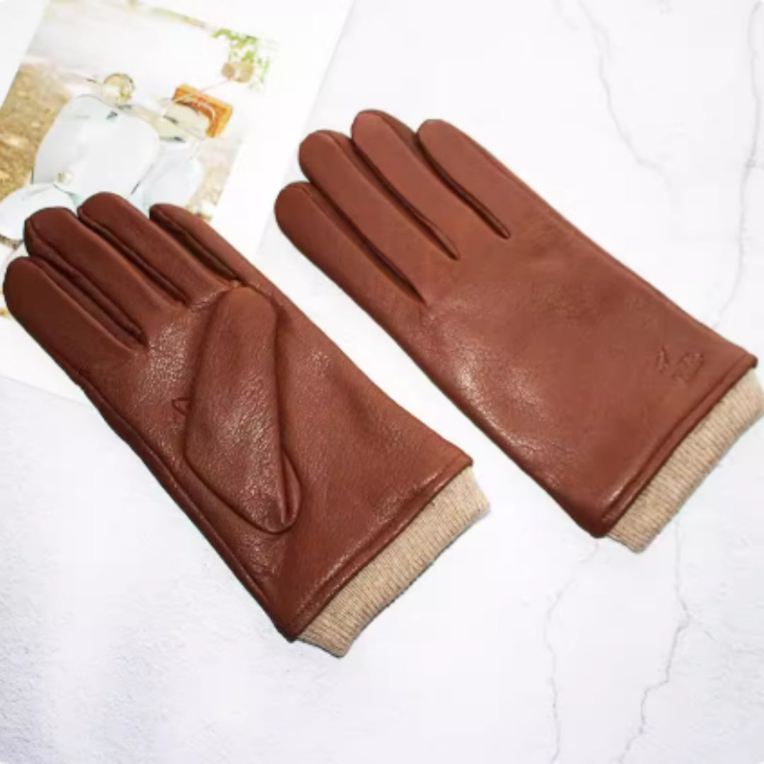 Men's Leather Motorcycle Gloves robust genuine leather stylish