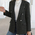 Eleganter Karierter Damen-Blazer – Tailliert & Zeitlos Stilvoll