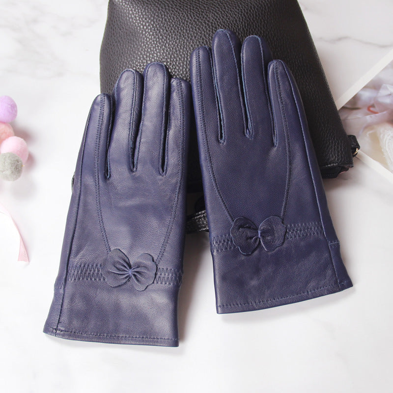 Damen Fingerlose Handschuhe mit Schmetterling – Korean Style