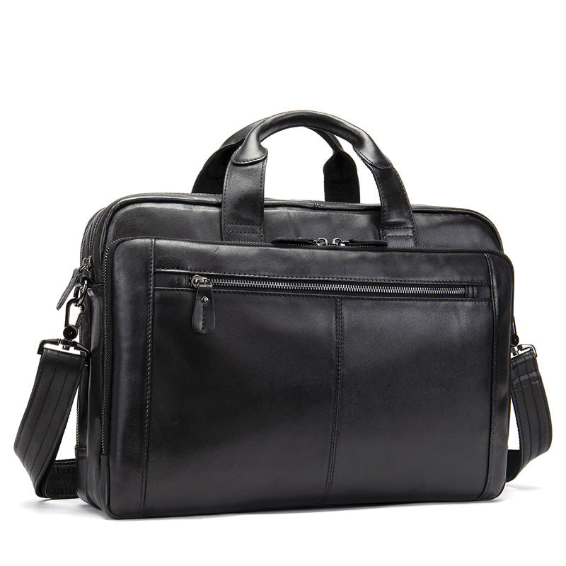 Men's Genuine Leather Briefcase Premium – Handbag Business Laptop Bag