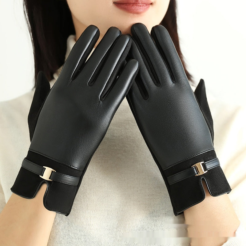 Damen PU Handschuhe mit Fleecefutter – Stilvoll Warm & Modern
