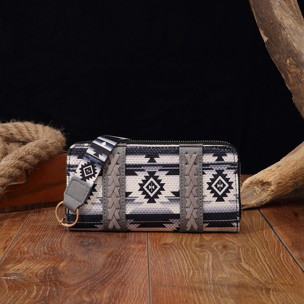 Women's Wallet Boho Vintage Card Holder Cotton Linen Chic