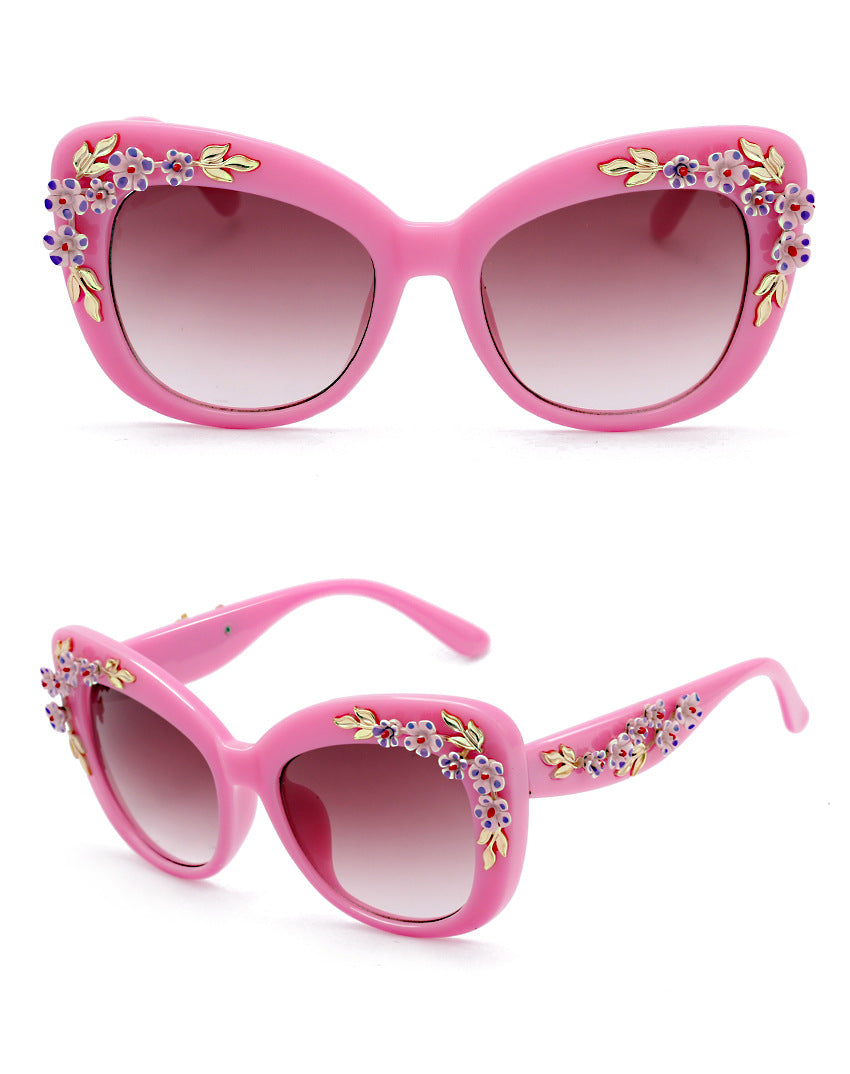 Damen Sonnenbrille Blume – Elegante Fashion Brille Floral