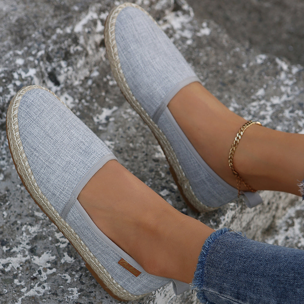 Women's Espadrilles Comfortable | Fabric Slip-On Rope Sole Casual