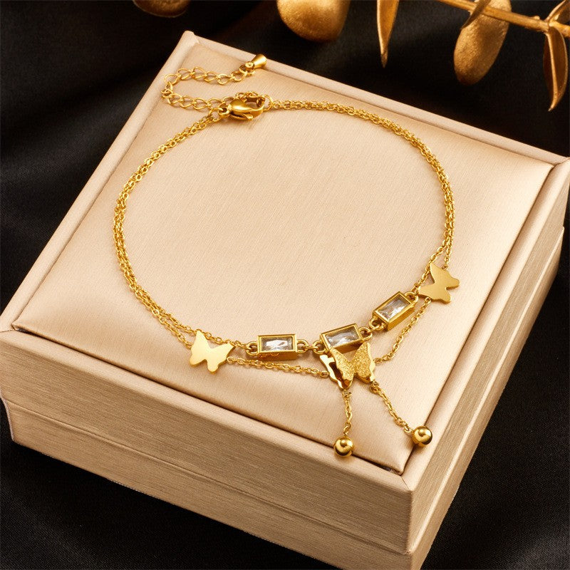 Romantic Anklet with Heart, Shell & Tree of Life – Women's Boho-Design Anklet